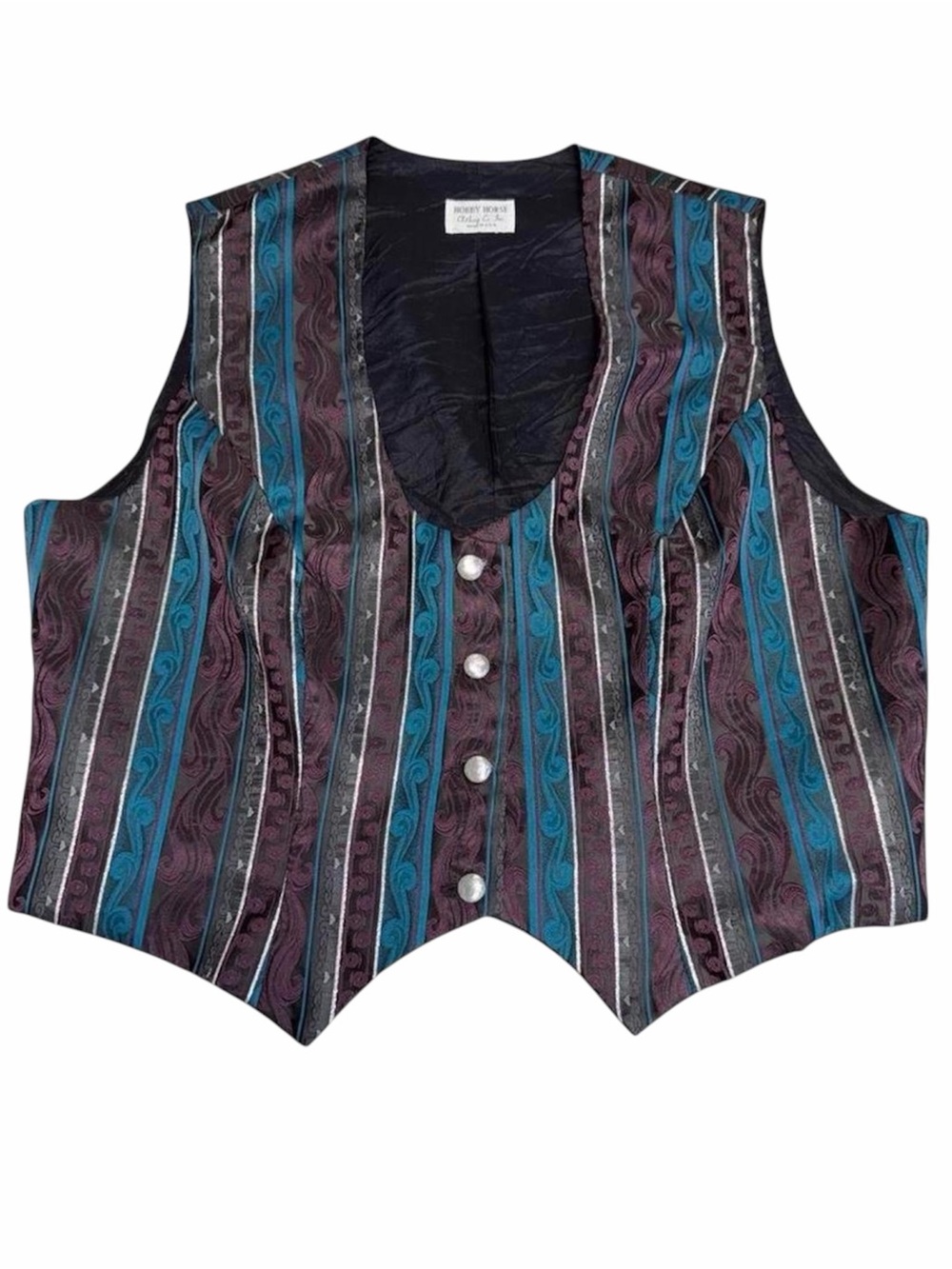 Vintage 90’s Hobby Horse Co Striped Show Vest Women’s XL Western Rodeo Cowgirl
